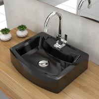 Cuba De Apoio Retangular C01 Banheiro Rt41 Aria Preto - 3