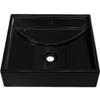 Kit 02 Cubas De Apoio Banheiro Lavabo C01 Q39W Preto - 2