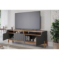 Home para TV Moema até 70 Polegadas c/ 4 Portas e 2 Nichos Grafite/Nature - Permóbili - 2