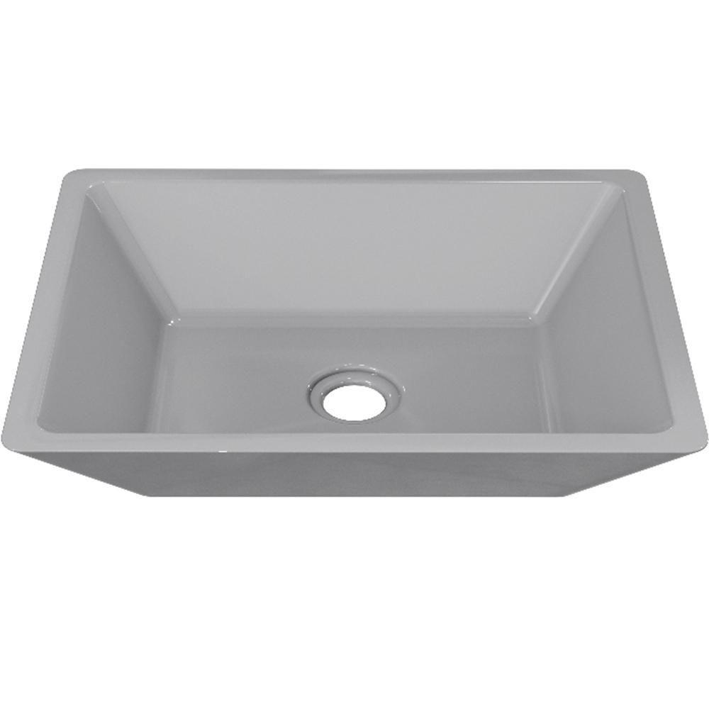 Cuba De Apoio Retangular Para Banheiro Lavabo C01 Rt45 Cinza - 2