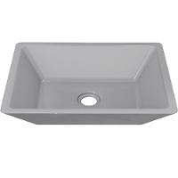 Cuba De Apoio Retangular Para Banheiro Lavabo C01 Rt45 Cinza - 2