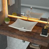 Cuba De Apoio Retangular C01 Para Banheiro Lux L38 Bege - 3