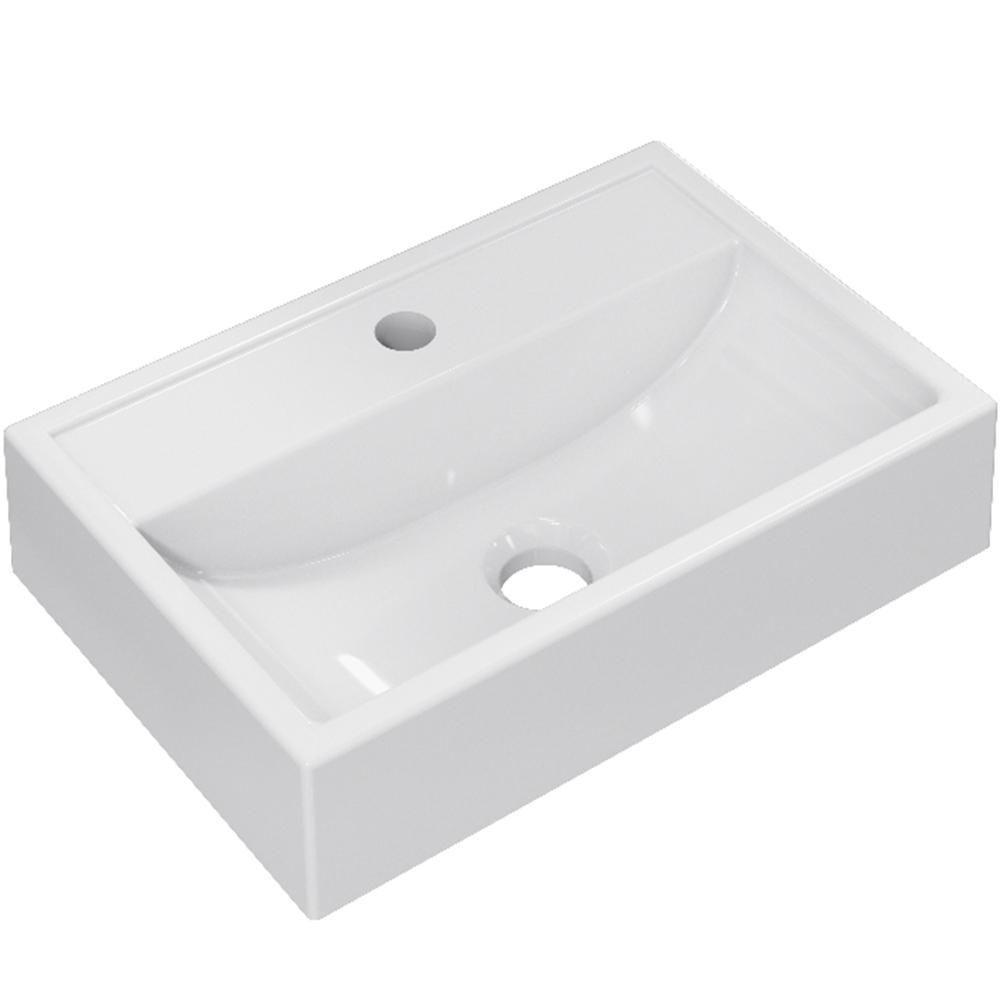 Cuba De Apoio Retangular Banheiro Lavabo C01 Q450 Branco - 1