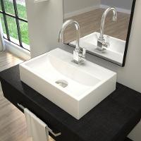 Cuba De Apoio Retangular Banheiro Lavabo C01 Q450 Branco - 5