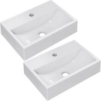 Kit 02 Cubas De Apoio Banheiro Lavabo C01 Q450 Branco - 1