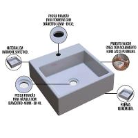 Cuba De Apoio Para Banheiro Quadrada Q355 35X35Cm C01 Cinza - 3