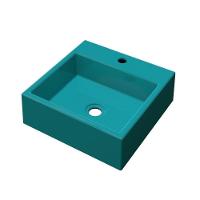 Cuba Pia De Apoio Para Banheiro Quadrada Q355w Azul Turquesa C08 - 2