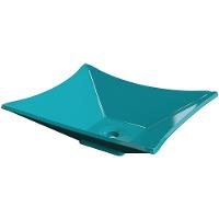 Cuba De Apoio Retangular C01 Banheiro Lux L38 Azul Turquesa - 1