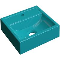 Cuba De Apoio Quadrada C01 Para Banheiro Q32W Azul Turquesa - 1