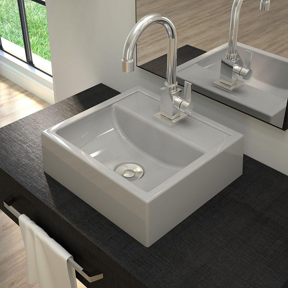 Cuba De Apoio Quadrada C01 Para Banheiro Q32W Cinza - 3