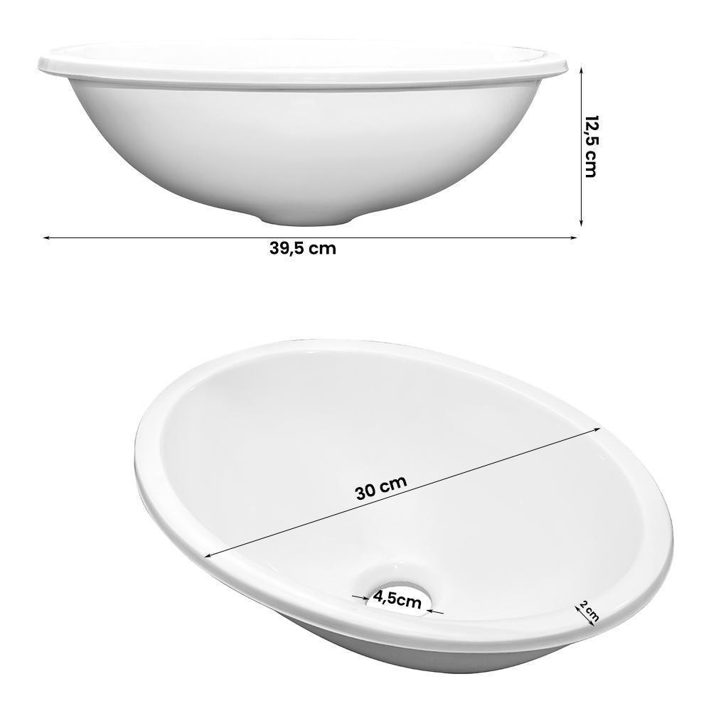 Cuba Pia Banheiro Sophia Torneira Dl08 Valvula Inox Click Branco - 3