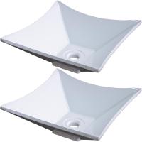 Kit 02 Cubas De Apoio Lux Banheiro Lavabo C01 L30 Branco - 1