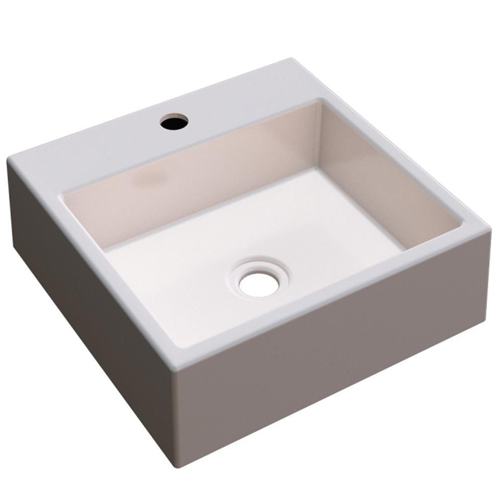 Cuba De Apoio Para Banheiro Quadrada Q355 35X35Cm C01 Bege - 1