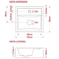 Kit 02 Cubas De Apoio C01 Banheiro Lavabo Q32W Branco - 2