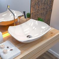 Cuba De Apoio Abaulada C01 Para Banheiro Lux L42 Bege - 3