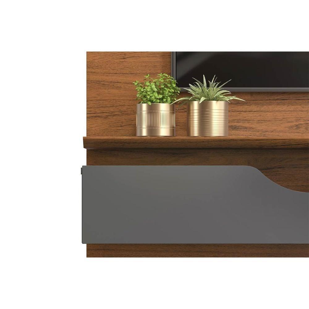 Painel para TV Levi Tv até 60 Polegadas c/ 2 Portas Off White/Freijó - DJ Móveis - 3