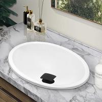 Cuba Pia Banheiro Sophia Com Valvula Click Black Branco - 4