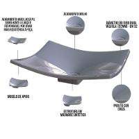 Kit 02 Cubas De Apoio Banheiro Lavabo C01 Folha F44 Cinza