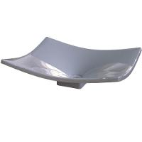 Kit 02 Cubas De Apoio Banheiro Lavabo C01 Folha F44 Cinza - 6