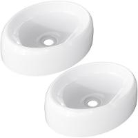 Kit 02 Cubas De Apoio Banheiro Lavabo C01 O39 Branco - 1