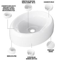 Kit 02 Cubas De Apoio Banheiro Lavabo C01 O39 Branco - 7