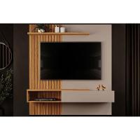 Painel para TV Tito até 65 Polegadas Griz/Carvalho - DJ Móveis - 1