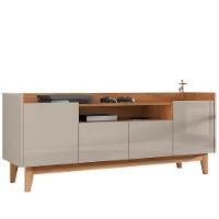 Rack 4 Portas Para Tv 60 Polegadas 011071 Off White Cedro Dcasa Off White Cedro - 1