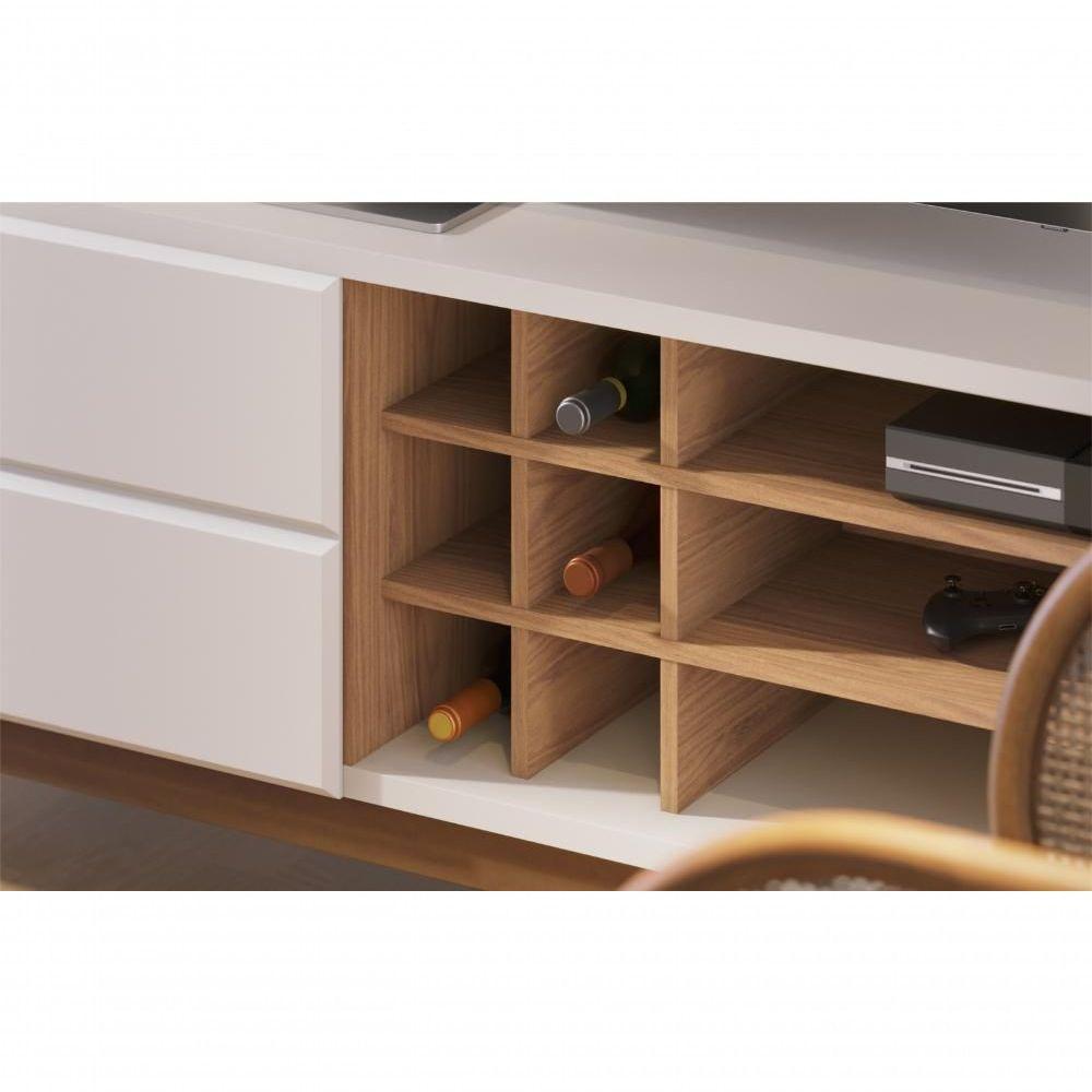 Bancada Para Tv 70 Polegadas Charles Off-white Matte Freijo - 4