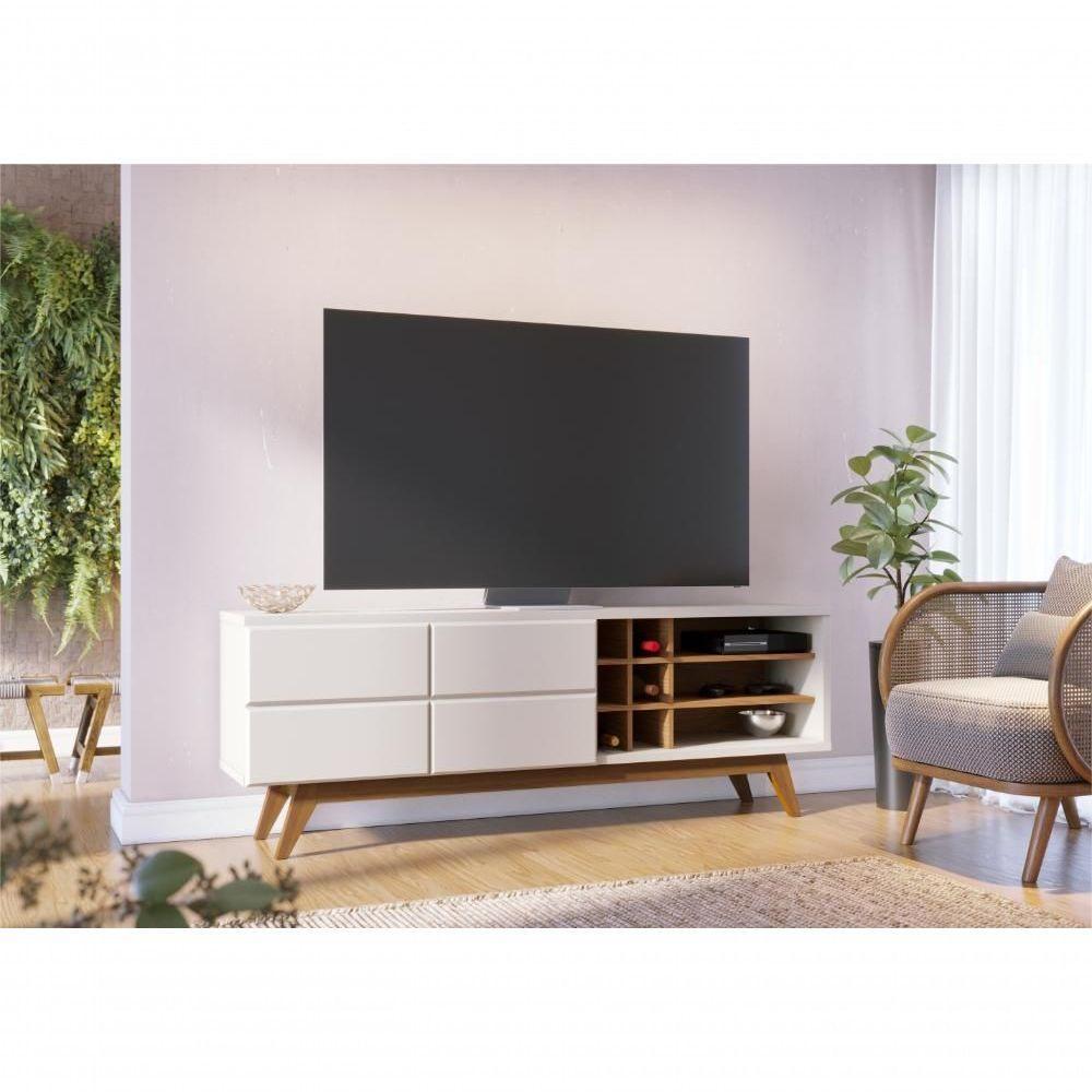 Bancada Para Tv 70 Polegadas Charles Off-white Matte Freijo - 6