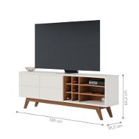 Bancada Para Tv 70 Polegadas Charles Off-white Matte Freijo - 7