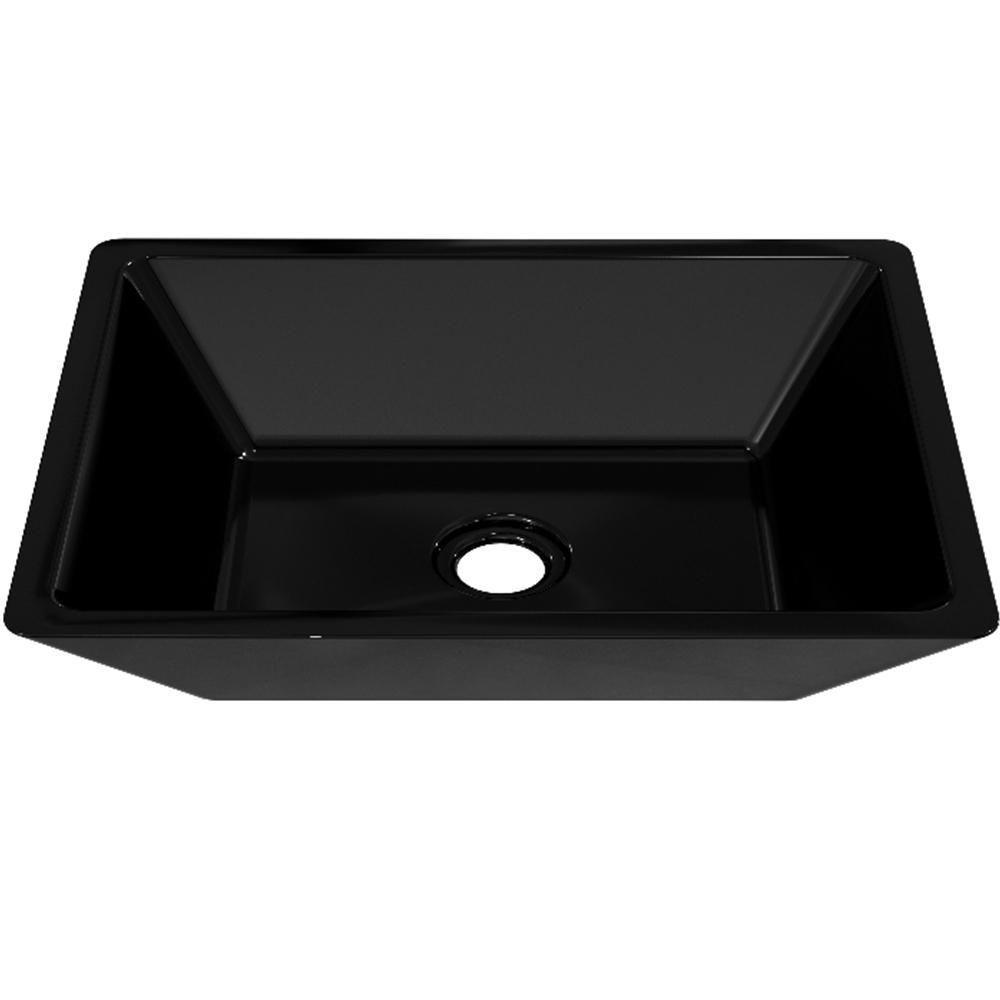 Cuba De Apoio Retangular Para Banheiro Lavabo C01 Rt45 Preto - 2