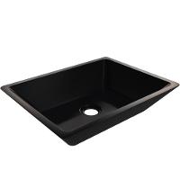Cuba De Apoio Retangular Para Banheiro Lavabo C01 Rt45 Preto - 1