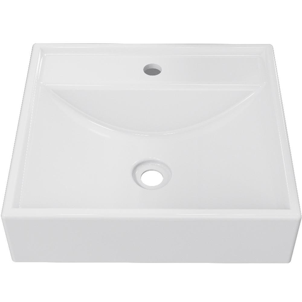 Cuba De Apoio Quadrada Para Banheiro Lavabo C01 Q39W Branco - 2