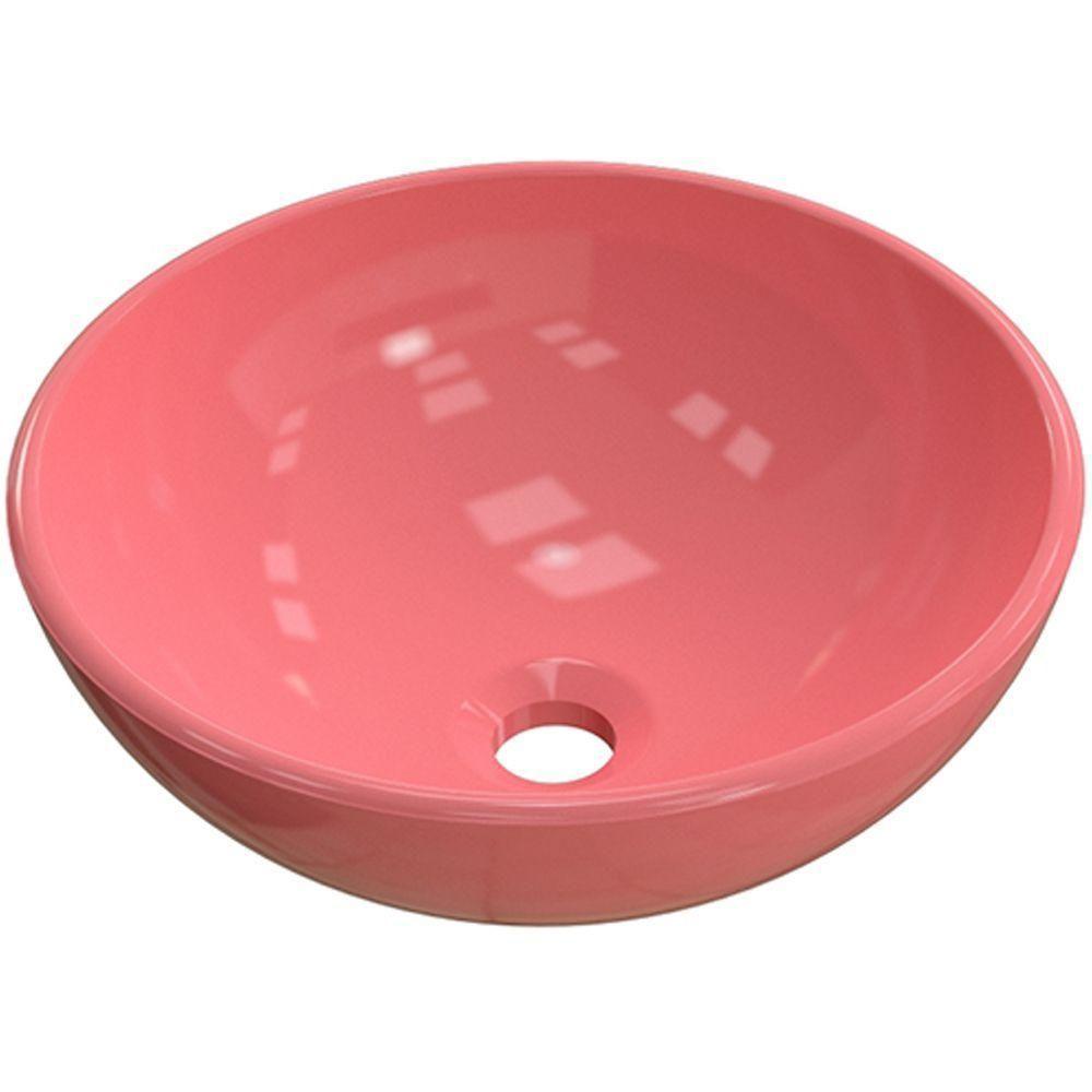 Cuba De Apoio Redonda C01 Para Banheiro R30W Rosa - 1