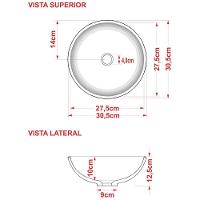 Cuba De Apoio Redonda C01 Para Banheiro R30W Rosa - 2