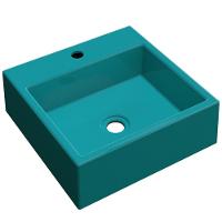 Cuba Apoio Banheiro Quadrada Q355 35X35Cm C01 Azul Turquesa - 1