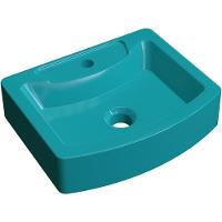 Cuba De Apoio Retangular Para Banheiro Aria Azul Turquesa - 1