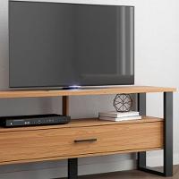 Rack Para Tv Até 55 Pol. Estilo Industrial 1 Gaveta F41 Freijó/Preto Fosco - 5