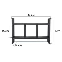 Nicho Toalheiro Preto 45 X 30cm Para Banheiro