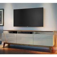 Rack Classic 3 Gavetas Prateleira Off White Freijó Imcal - 4