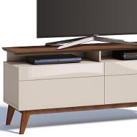 Rack Classic 146cm 2 Gaveta Prateleira OffWhite Freijó Imcal - 2