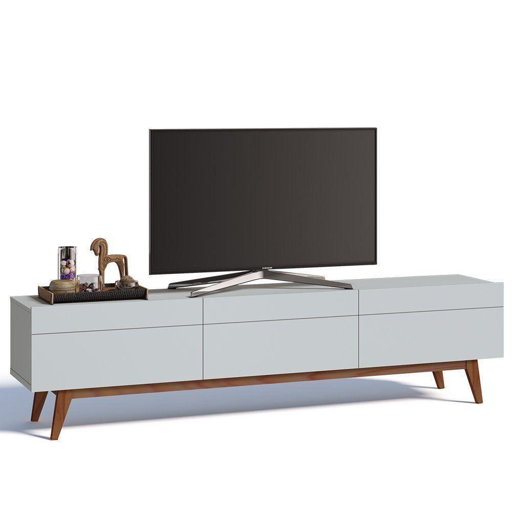 Rack Classic 218cm 3 Gavetas Branco Acetinado Imcal - 1