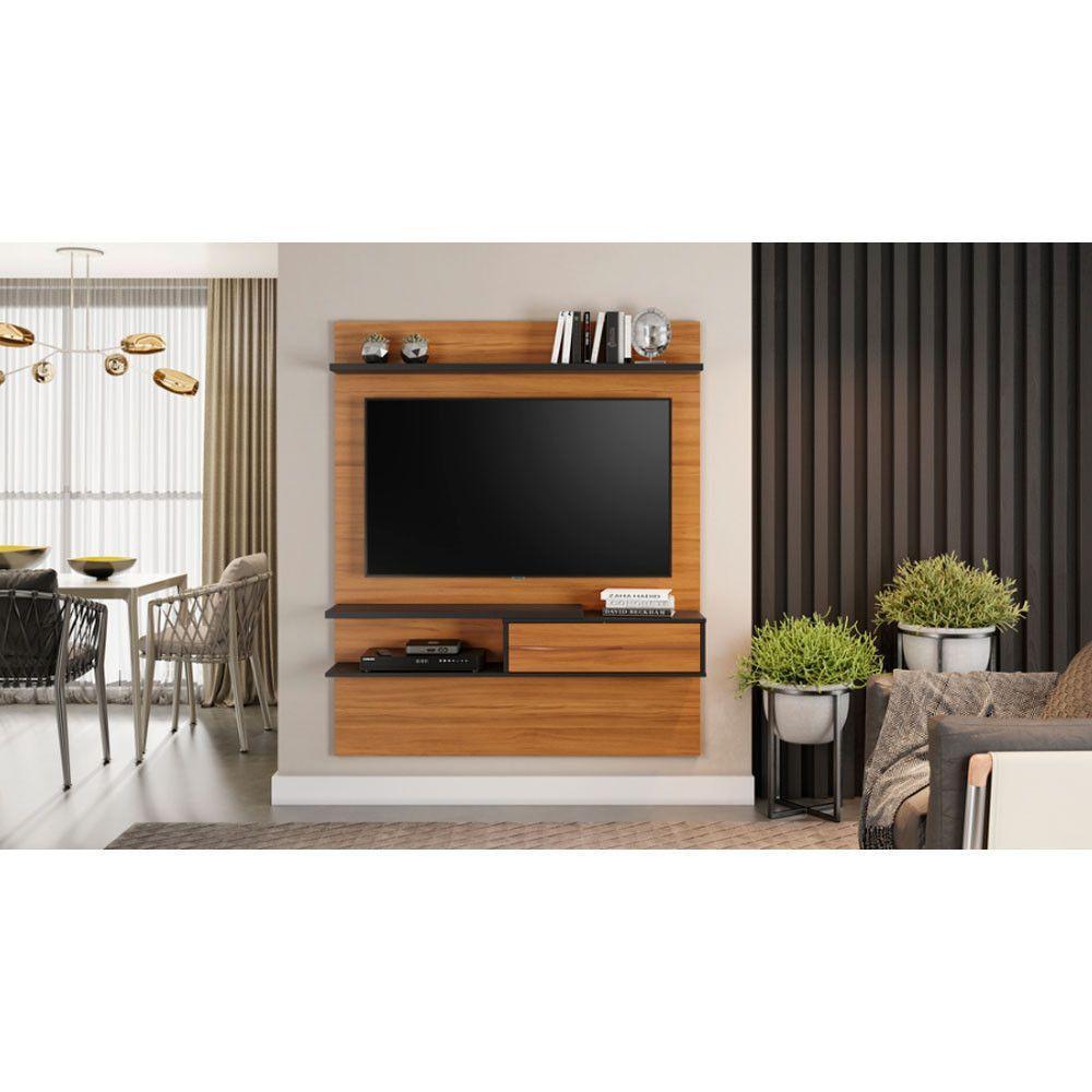 Painel Para Tv Até 55" Nt1155 Notável Freijó Com Preto - 1