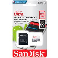 Cartão De Memória Micro Sd Sandisk Ultra 128gb, Classe 10, C/adaptador - Sdsqunr-128g-gn3ma - 3