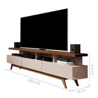 Rack Para Tv Hamal Ii 1.8 Off White Freijó - 3