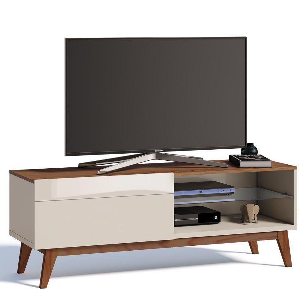 Rack Classic 146cm 1 Gaveta Off White Freijó Imcal - 1