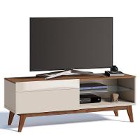 Rack Classic 146cm 1 Gaveta Off White Freijó Imcal - 1