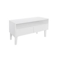 Rack Para Tv Bancada Com Nicho E Gaveta Branco Laca - 3