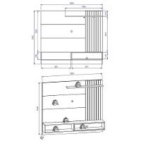 Painel Para Tv Até 65" 180cm Off White/Real - 2