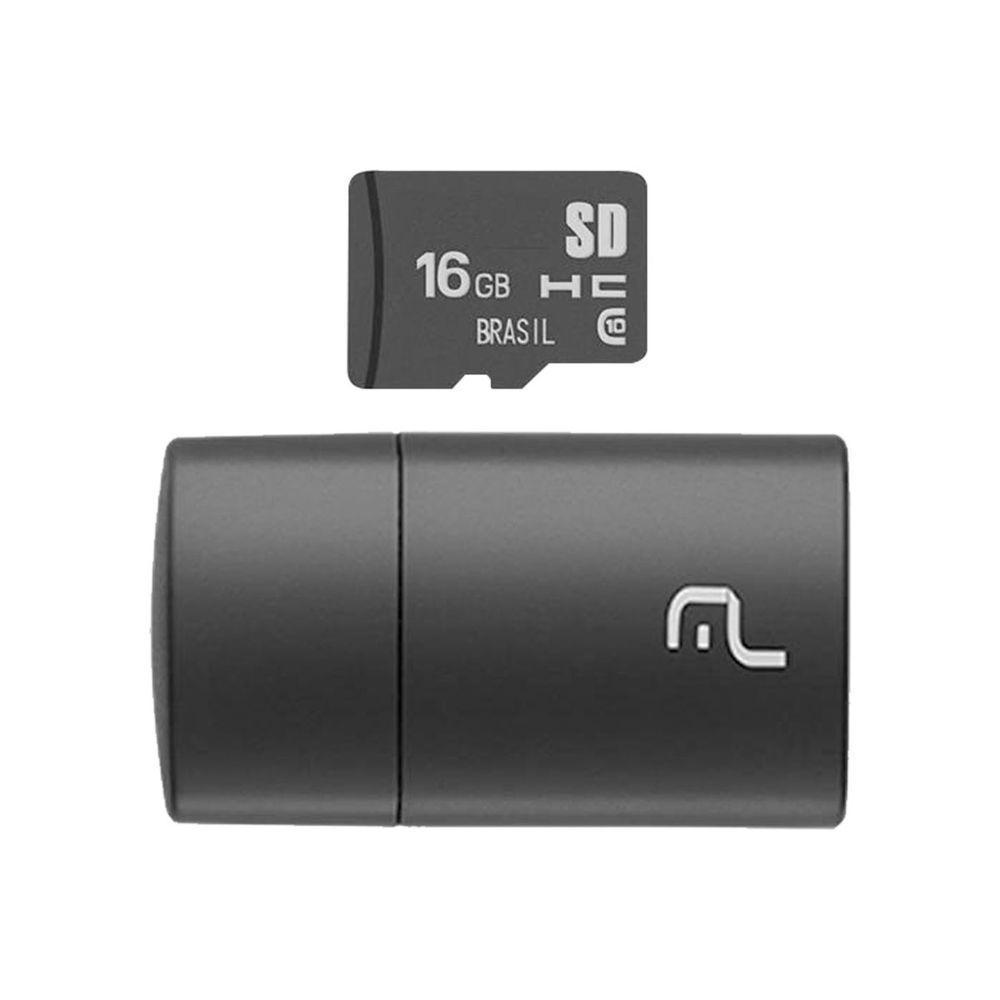 Cartão Micro Sd 16Gb Com Leitor Usb Classe 4 Mc162 - 1